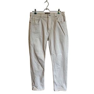 EVERLANE white high rise straight jeans size 30